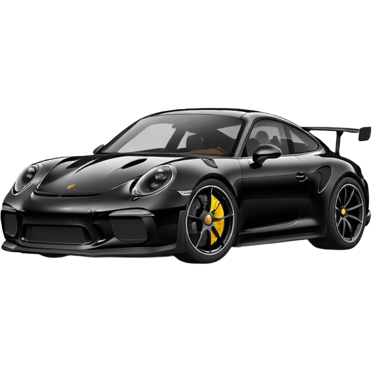 black porsche gt3, black rims emoji