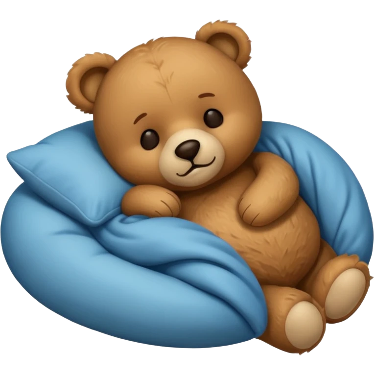 Sleeping teddy bear emoji