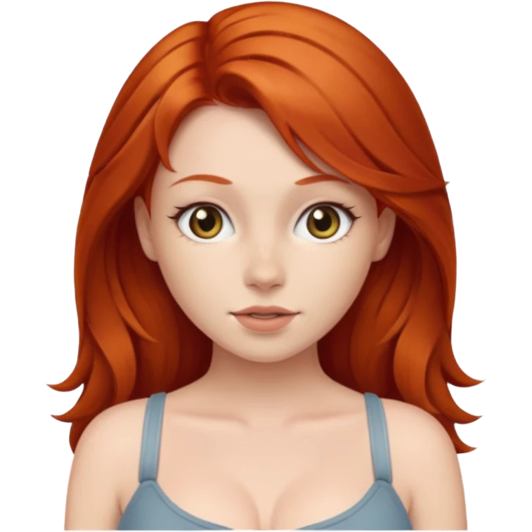 Naked redhead showing boobs emoji