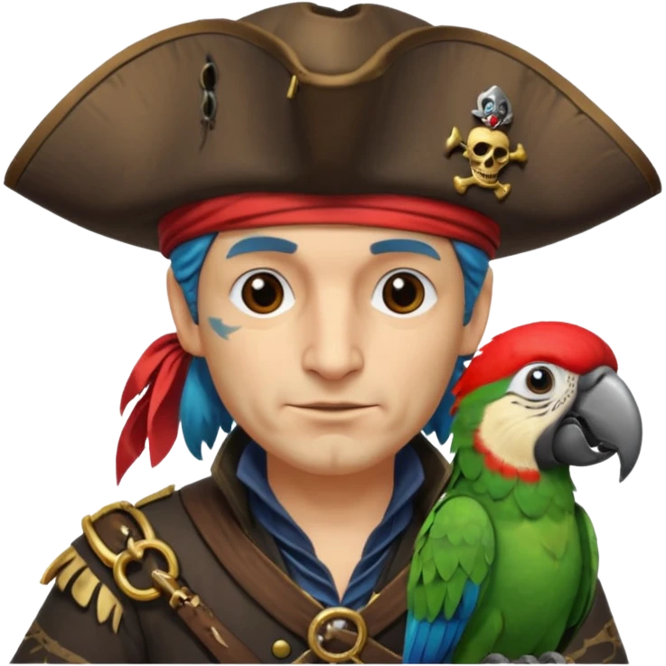 pirate and parrot emoji