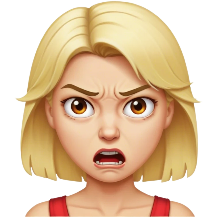 Blonde en colère  emoji