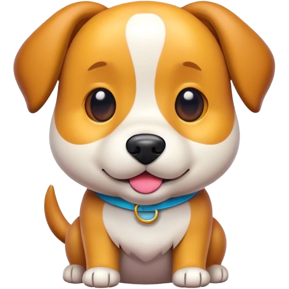 dog makes 3D sticker emoji