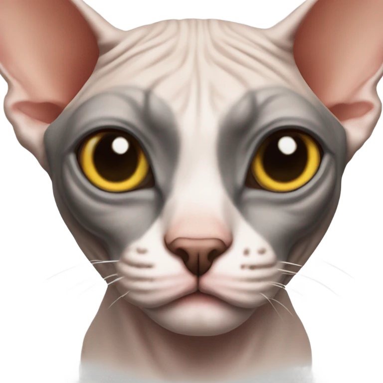 Sphynx cat without with a pirate patch on eye emoji