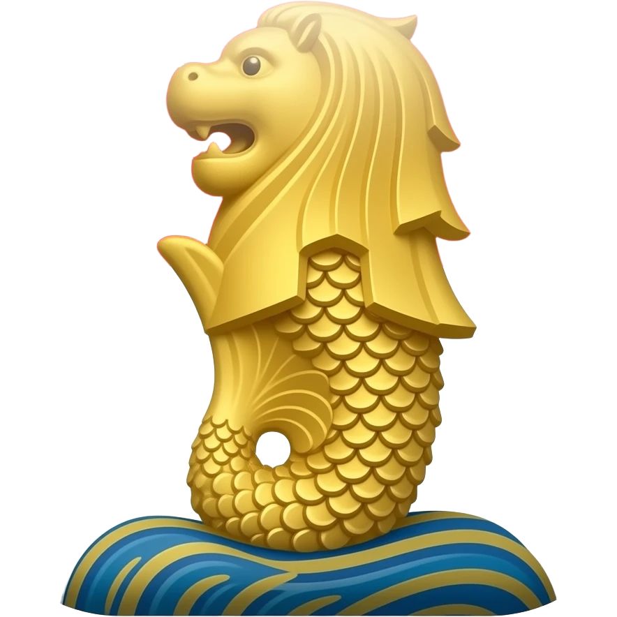 Singapore flag but merlion emoji