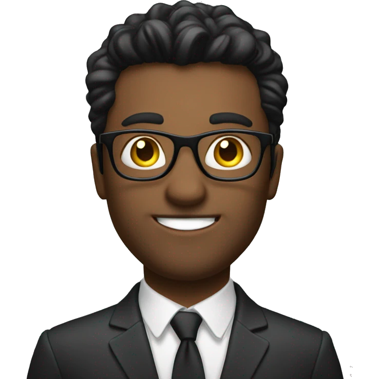 Key Account Manager with glasses and dark hair flexing emoji