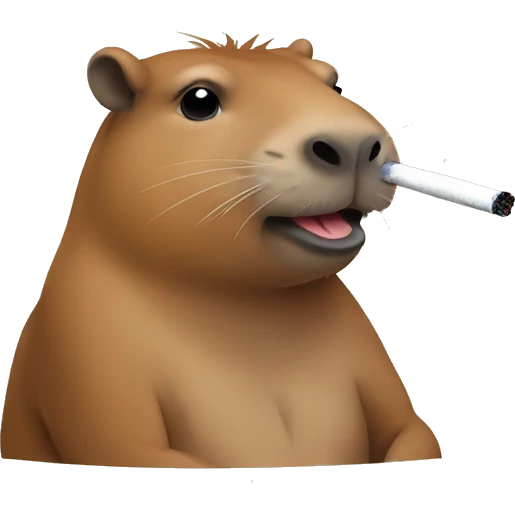 Capybara smoking a cigarette  emoji