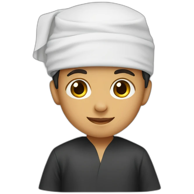 boy wearing omani thobe and cap emoji