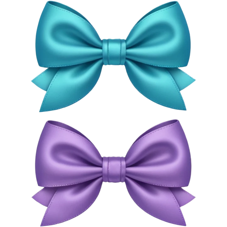 Bow different style beautiful colors bow emoji