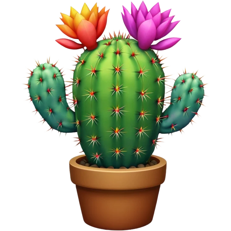 Rainbow cactus emoji