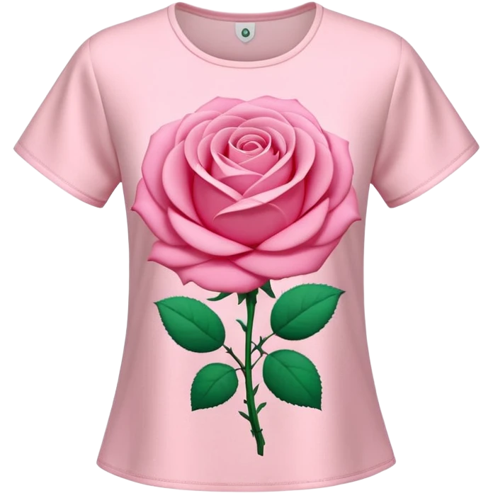 A 3D cartoon rose-pink women’s top with short sleeves, soft fabric texture, gentle lighting, isolated on plain background.negative: rose flower. emoji