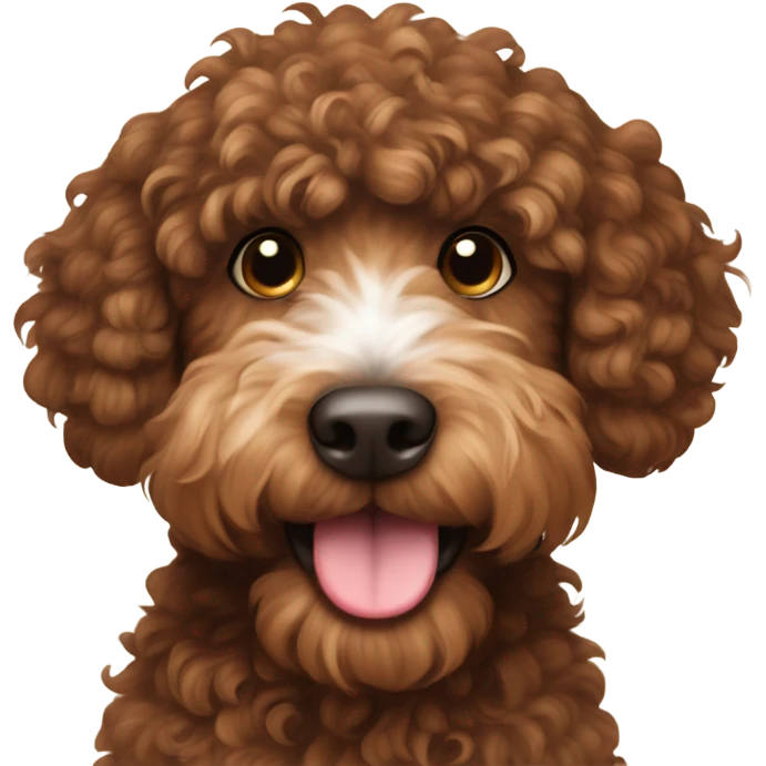 Brown bernadoodle emoji