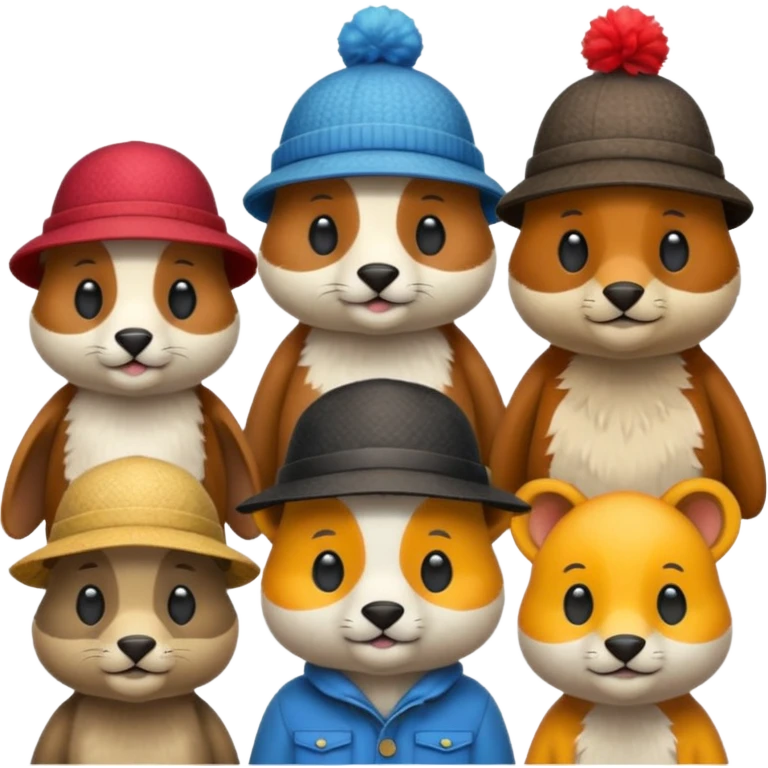 şapkalı hayvanlar emoji