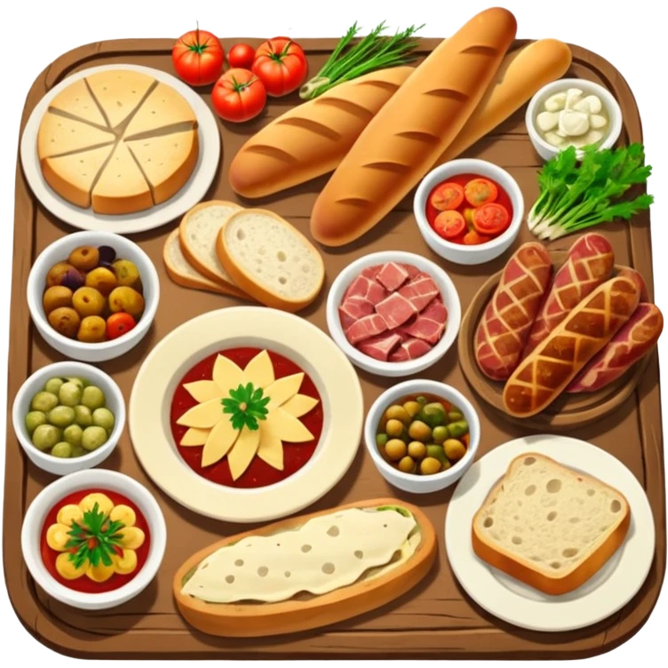 Nourriture d'Europe de l'Est (Slovaque, Hongrois, république tchèque et Pologne) emoji