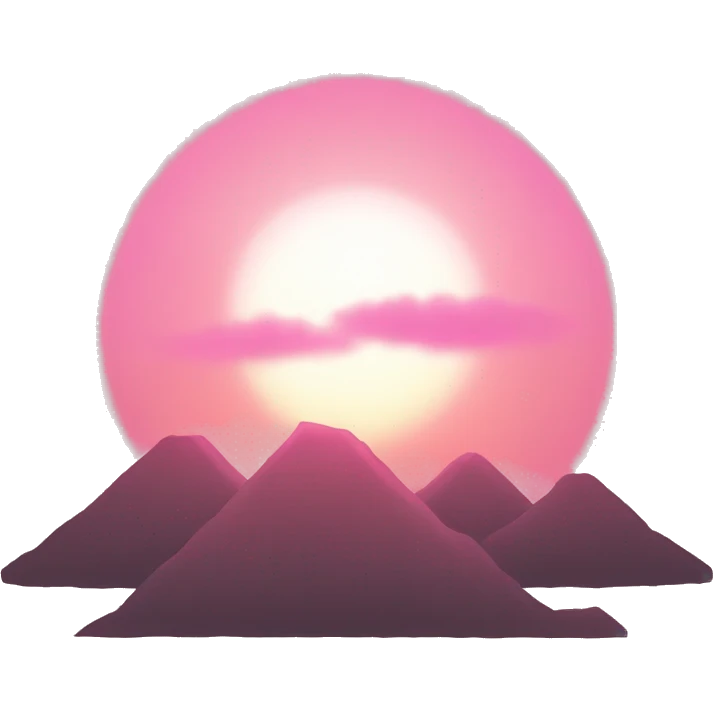 Pink rising sun emoji