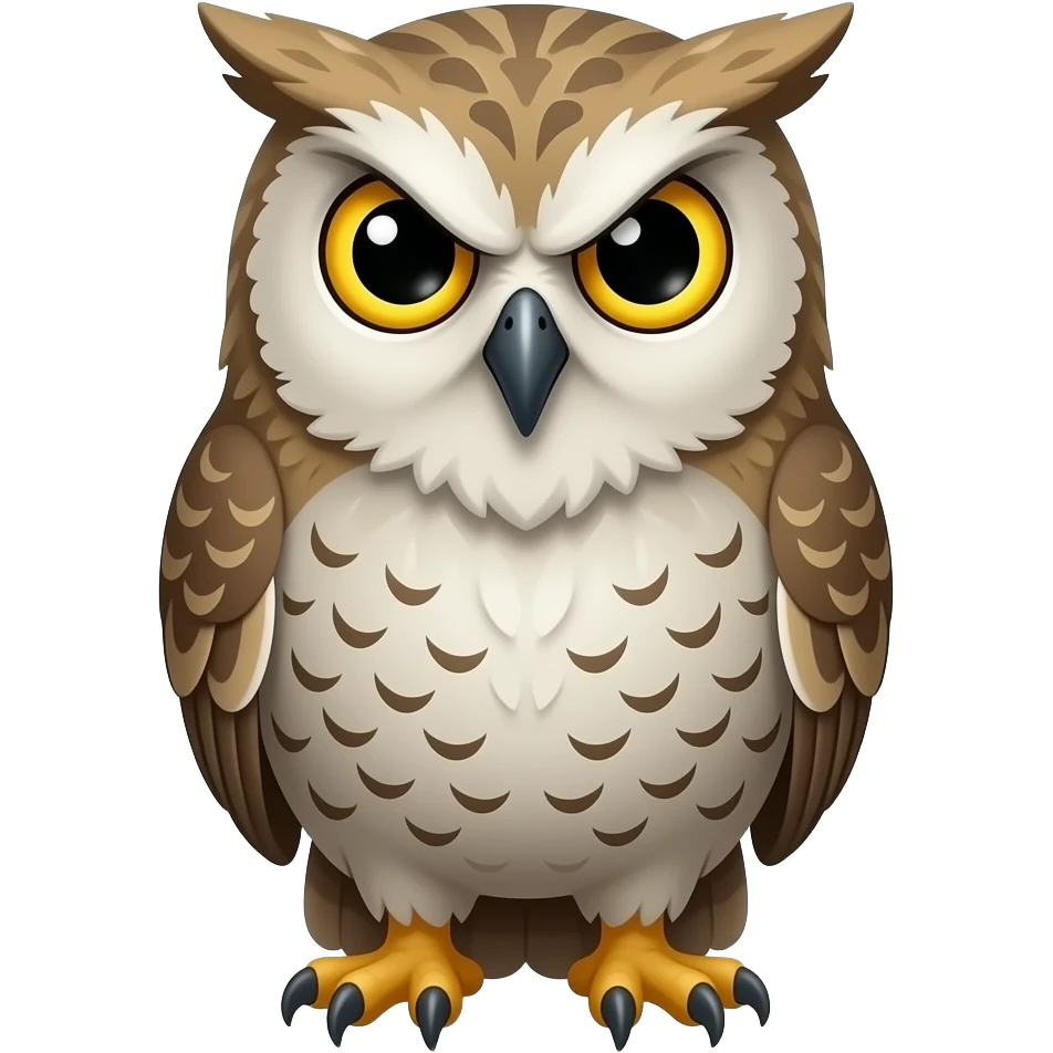 Angry owl emoji