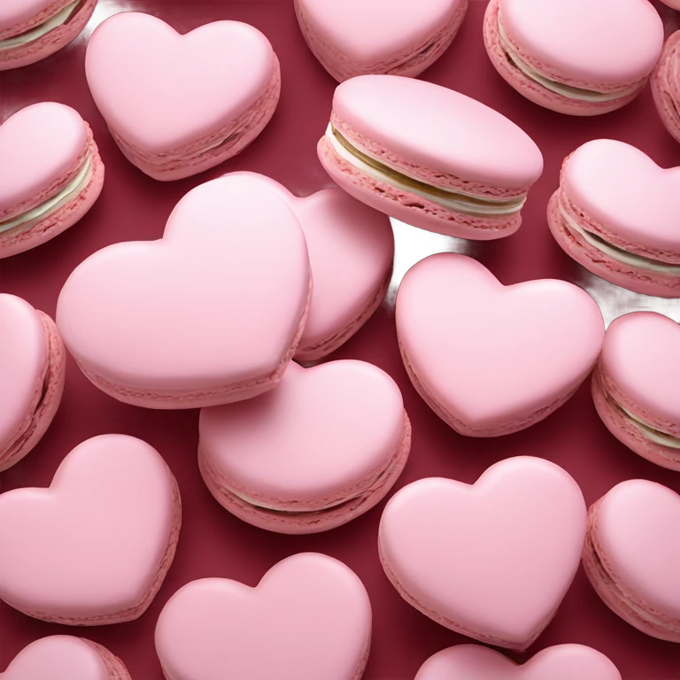 Light Pink heart macarons emoji