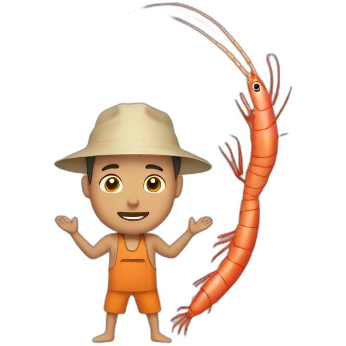 prawn man emoji