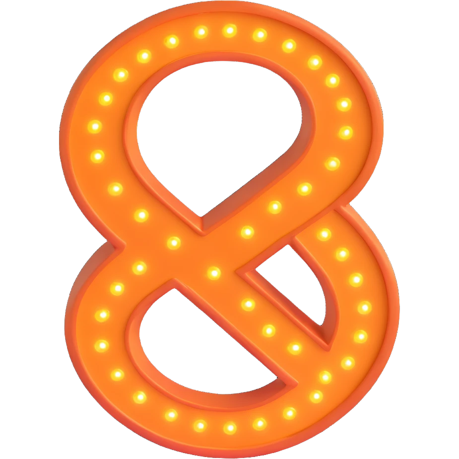 3D icon style, illuminated infinity symbol, 'always on' concept, glowing effect, modern look emoji