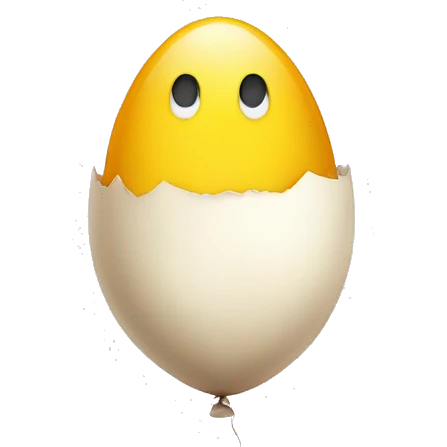 Egg with a balloon  emoji