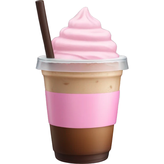 Ice coffee pink  emoji