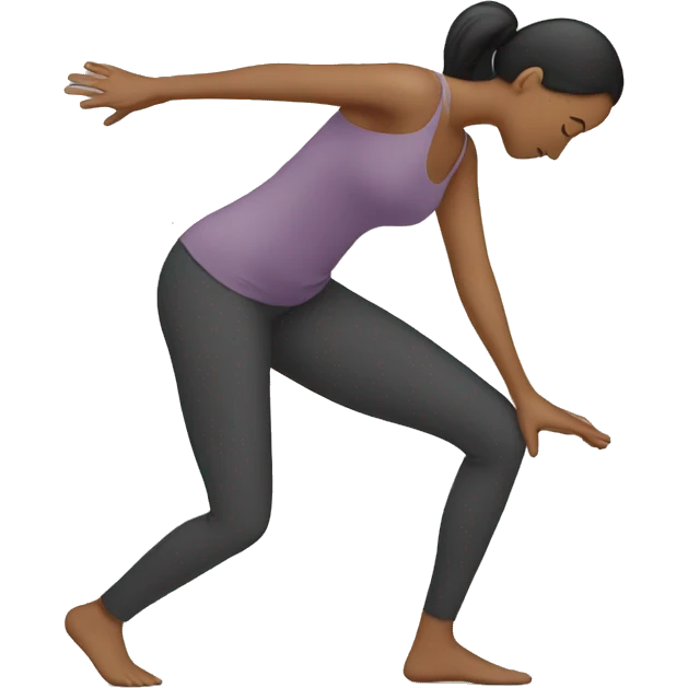 Woman bending down with legs straight emoji