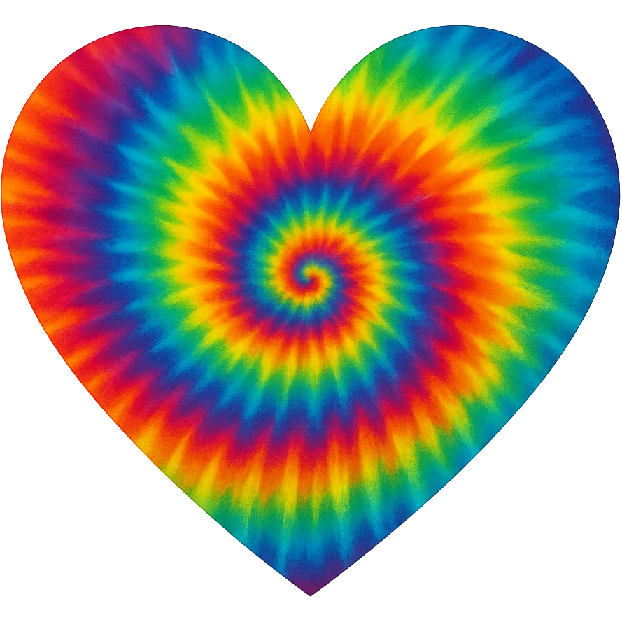 heart with a tie-dye pattern emoji
