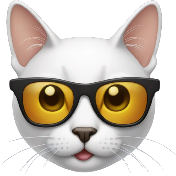 Cat with sunglasses emoji