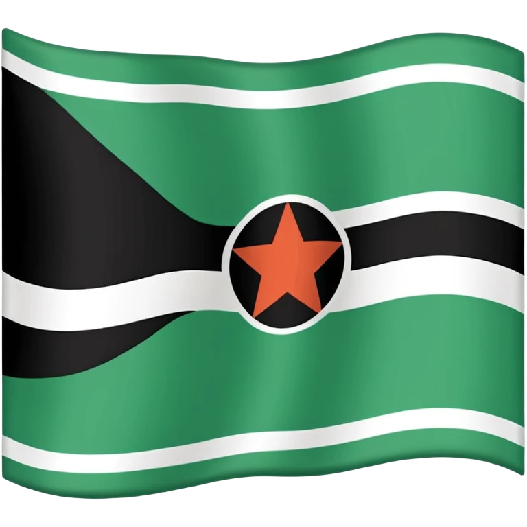 Make the flag of the Ural Republic, white, green, black emoji