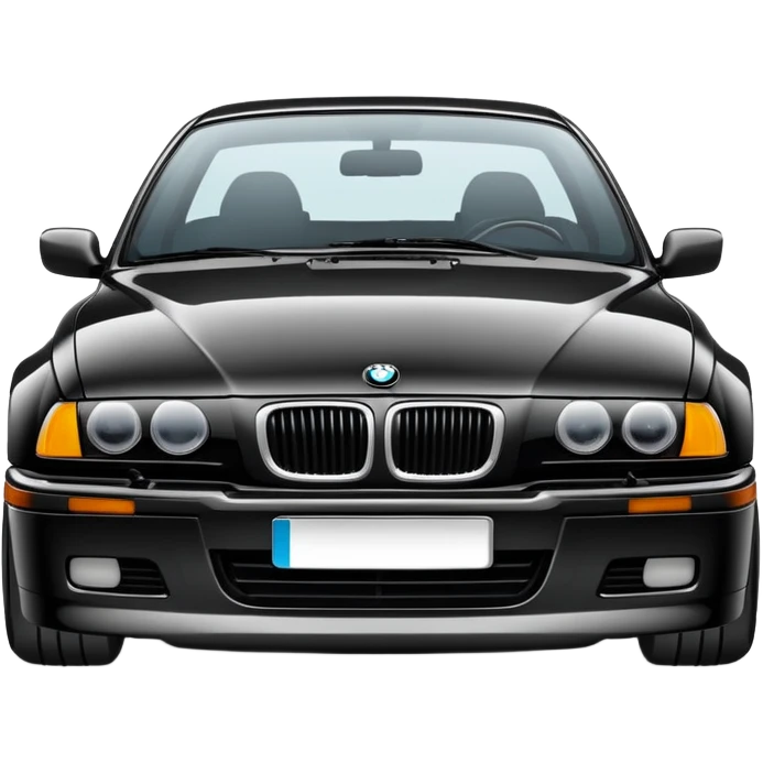BMW E36 car with a mustache emoji