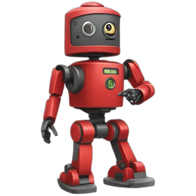 Warning Robot Red With Clock emoji