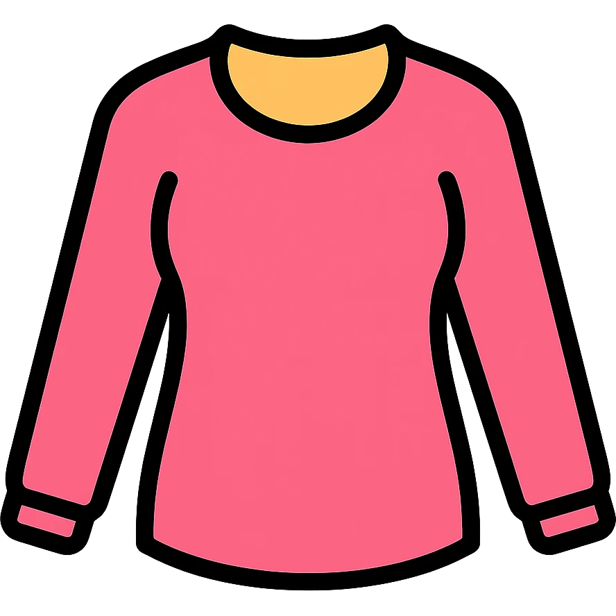 pink blouse with long sleeves icon emoji