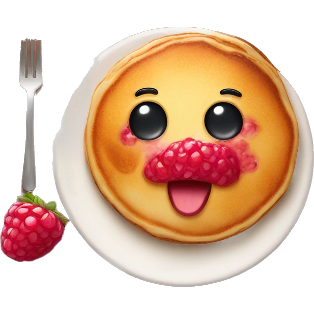 Pancake with framboise  emoji