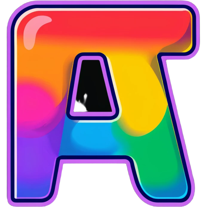 Colorful Gradient Alphabetical Letter “A” emoji