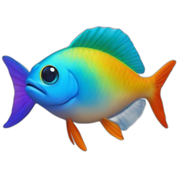 Poisson arc-en-ciel emoji