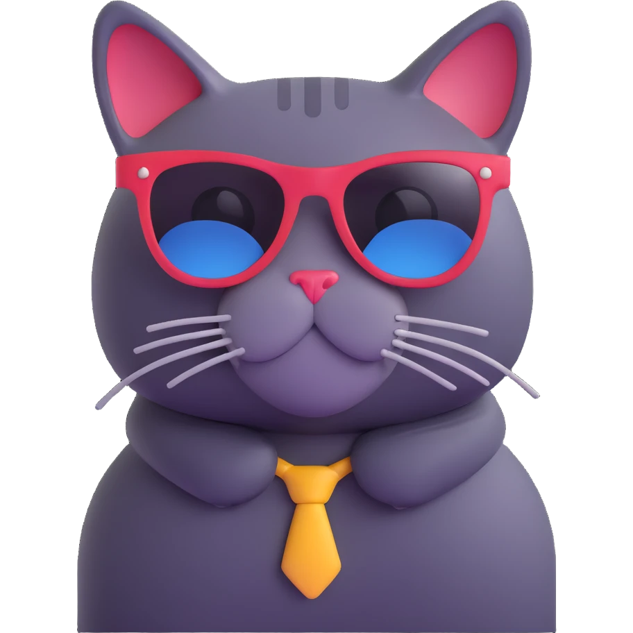 cat wearing sunglasses emoji