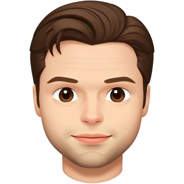 face of Sebastian Stan, winking emoji