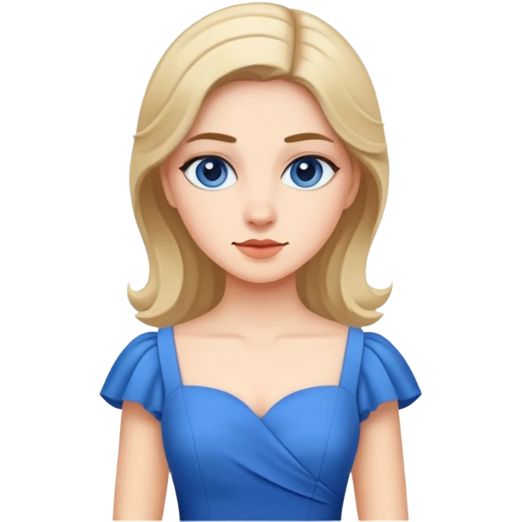 Sister in blue dress emoji