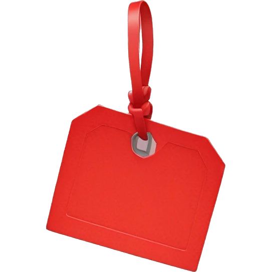 a red SALE tag emoji