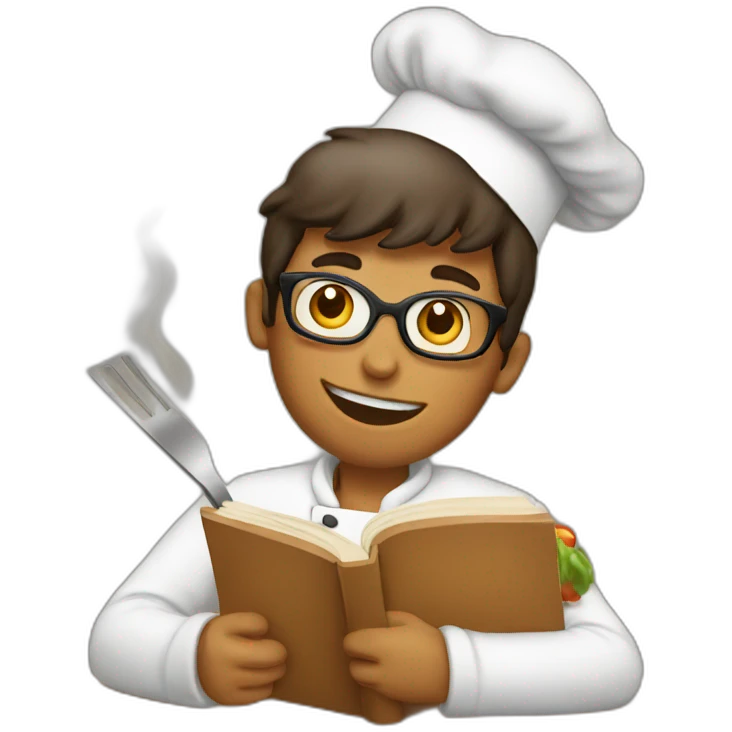 reading cooking emoji