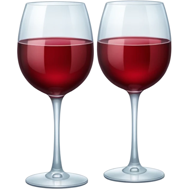 Three wine glasses, toasting emoji