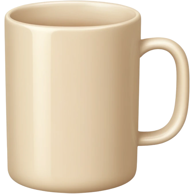 Pale beige Cylindrical mug  emoji