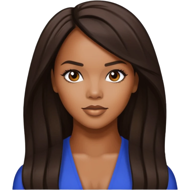 LeToya Luckett with dark brown long hair emoji