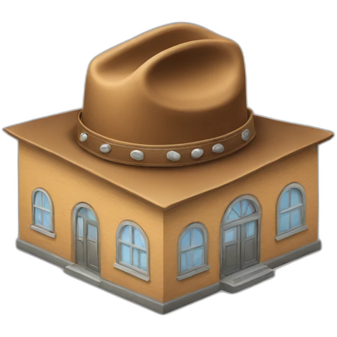 building with cowboy hat emoji