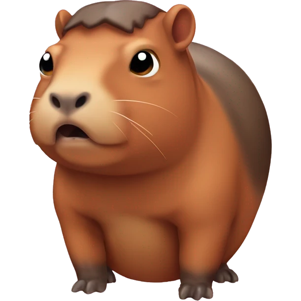 Capibara una mochilita de tortuga emoji