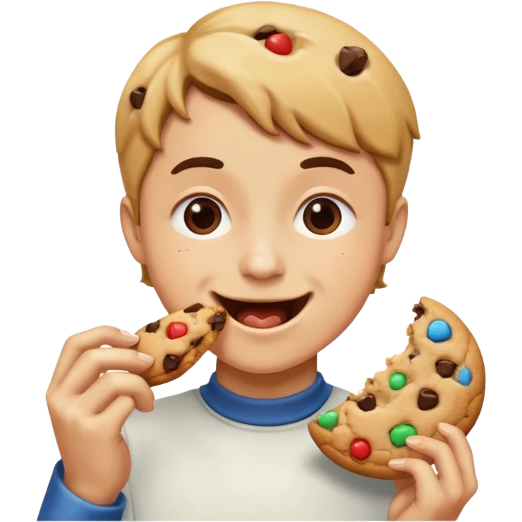 Folk mordiendo galleta emoji