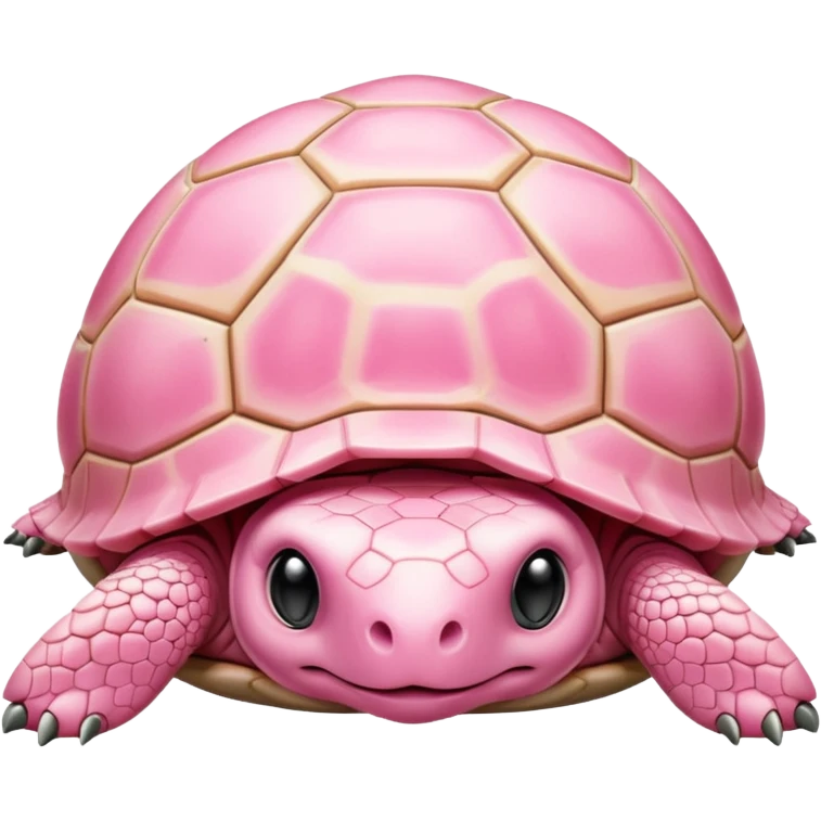 pastel pink tortoise with white accents  emoji