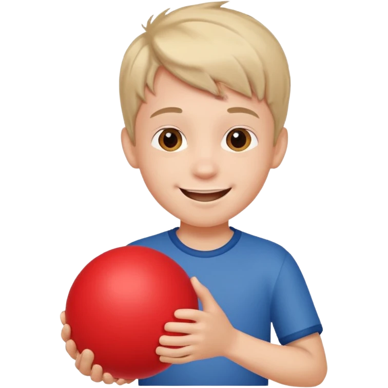 Boy with a ball in his hand  emoji