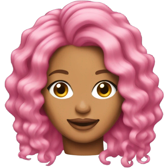 Beyoncé with pink hair emoji