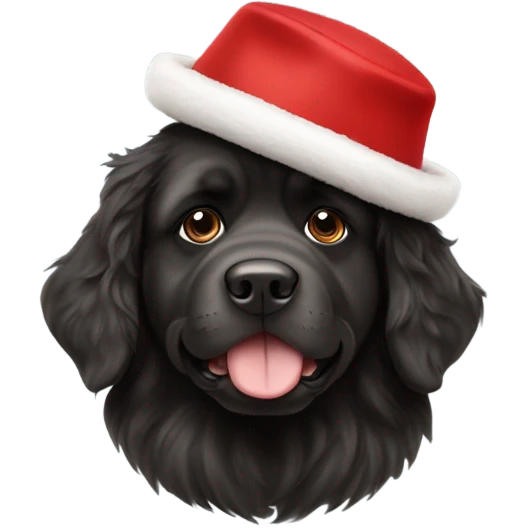 Newfoundland wearing Ohio state hat emoji