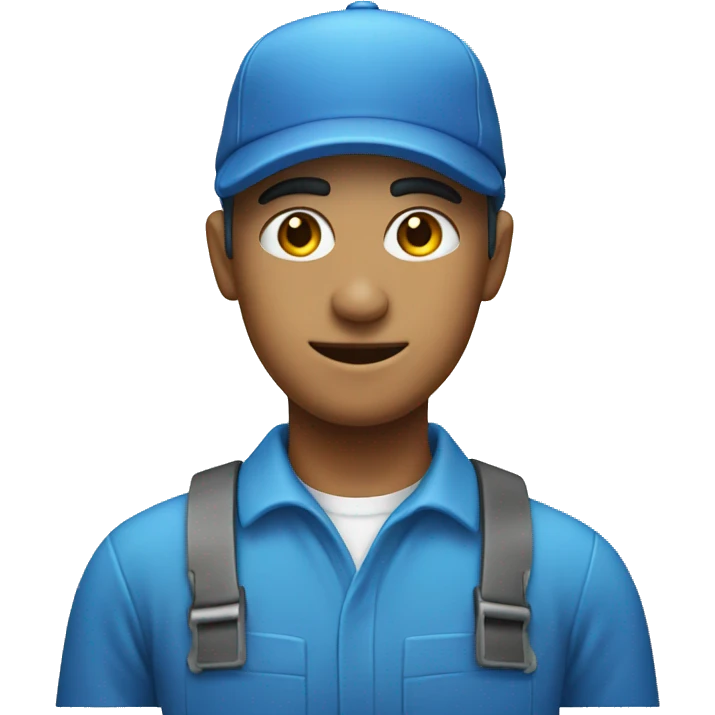 cleaner with blue hat emoji